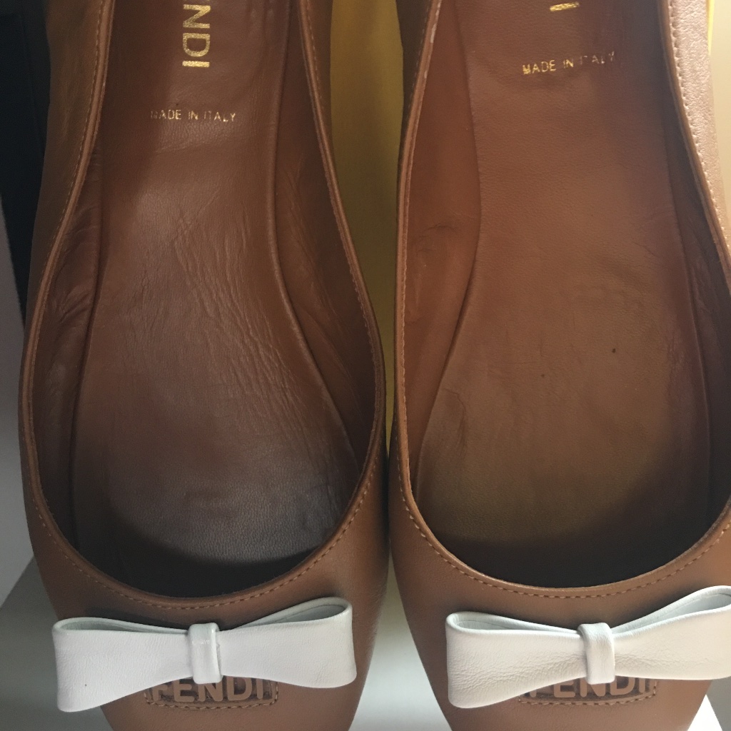 Authentic Fendi Bow Flats